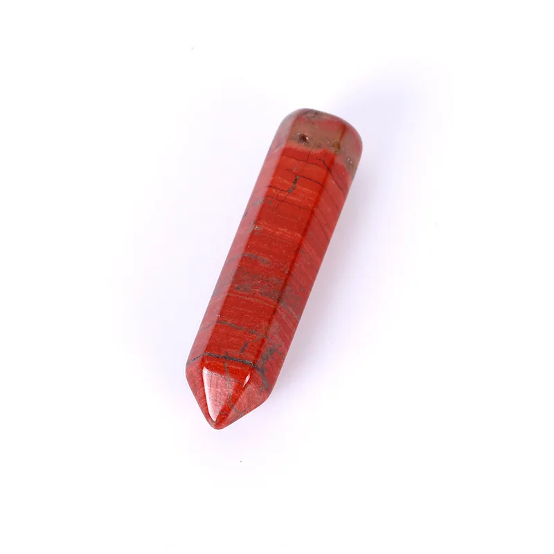 Natural Single-Pointed Hexagonal Quartz Pillar Naked Stone Amethyst Powder Crystal Gemstone Bullet Head Yoga Energy Enhancement