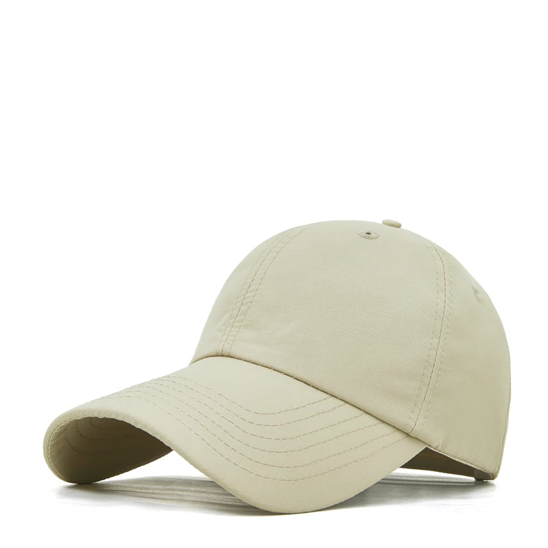 Classic Blank Plain Baseball Cap 6 Panel nylon baseball hat unstructured baseball hat