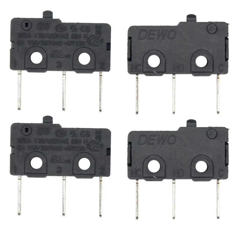  AC 250V 5A SPDT 1NO 1NC Мгновенный шарнирный роликовый рычаг микро-переключатели 3