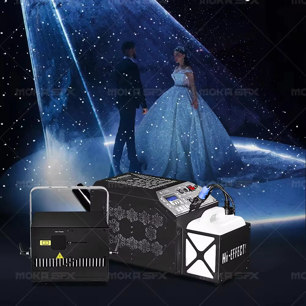 MOKA 3w 6w 10w 20w Laser Show ILDA 3d wedding lazer with snow machine Projector  Disco Stage Full Color Lazer Animation Dj Lazer