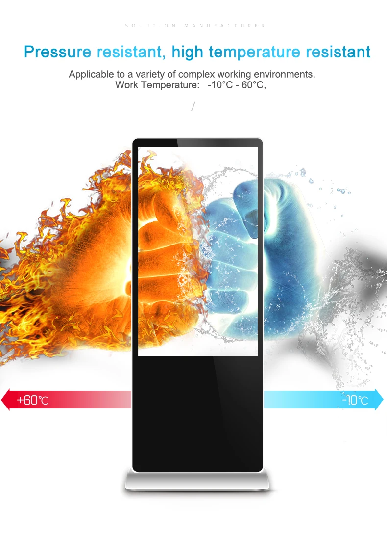 Floor Standing Kiosk Digital Signage And Display Wifi Lcd Touch Screen Totem Kiosks 55 Inch Indoor Advertising Playing Equipment
