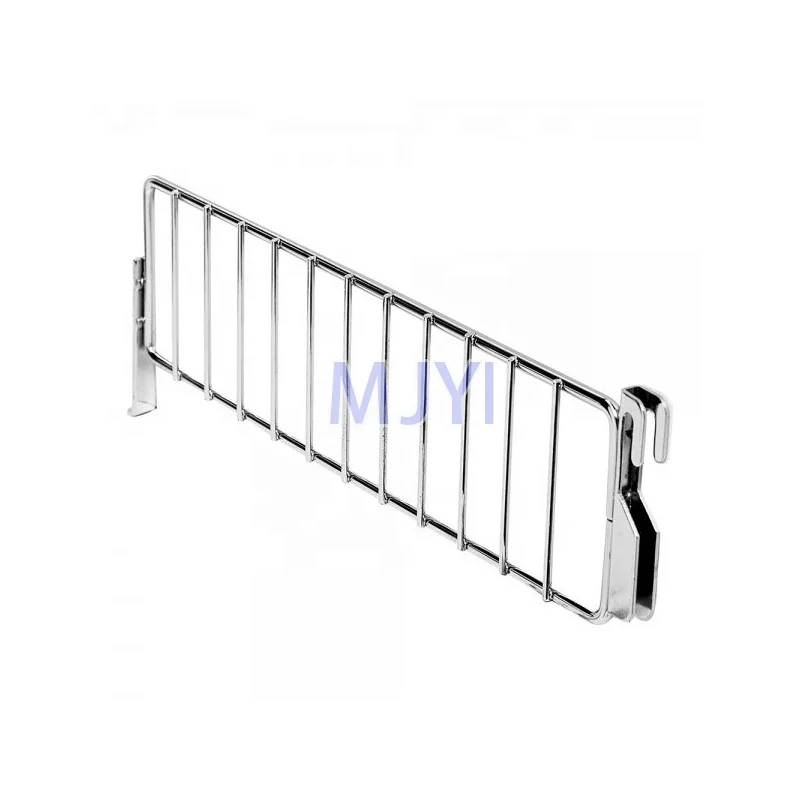 Chrome plated wire divider for Tegometall supermarket shelves