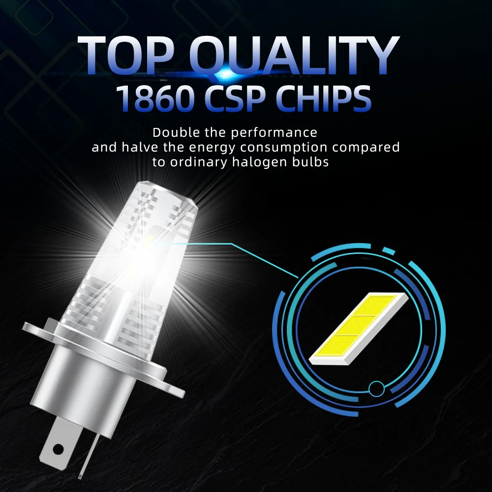 Hot sale new design electric IP68 360 degree lighting system automatic bright low beam bulb led headlight bulb for truck T100