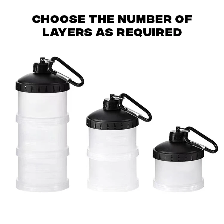 HIMA Custom LOGO Supplement Funnel Portable Protein Powder Container Keychain Water Bottle Funnel For Supplement And Pre Workout