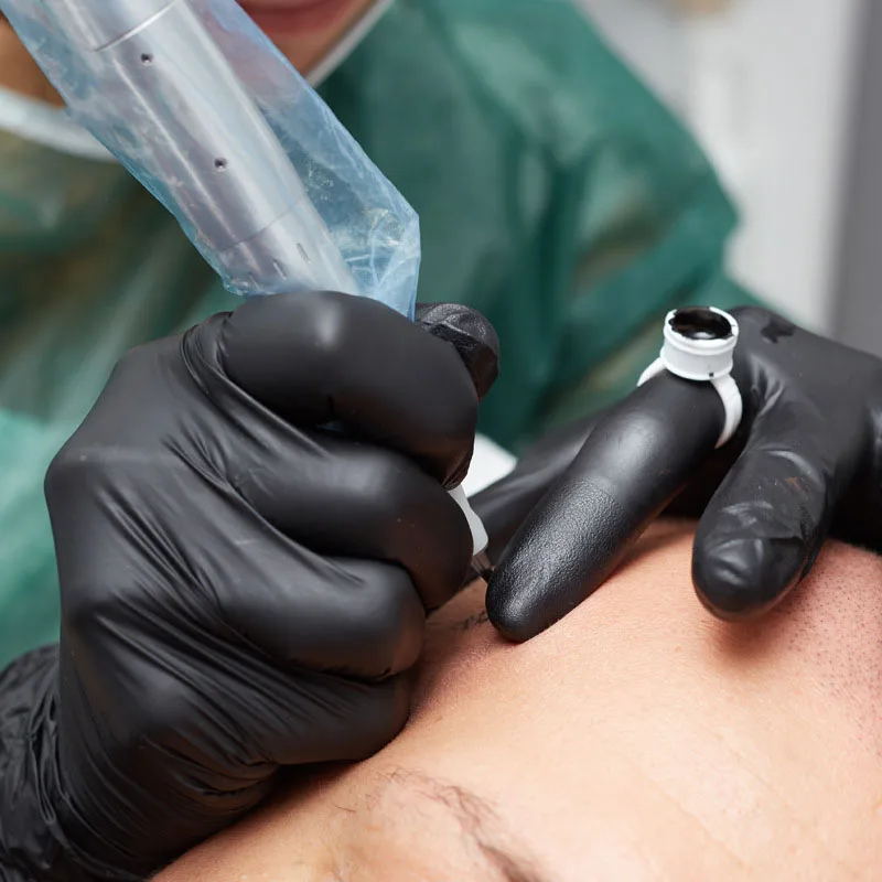 Tattoo Hair Salon Use Disposable Black Nitrile Gloves