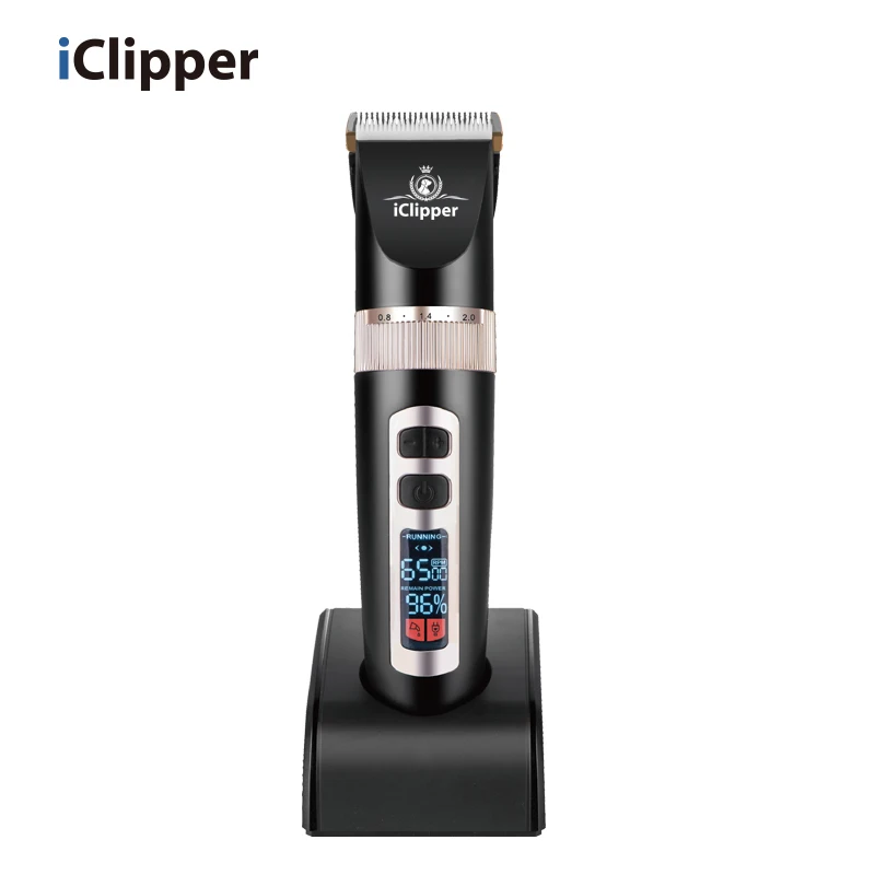 Iclipper-P9 LED Rechargeable Ceramic Blade low noise Vacuum cat clipper Dog clipper USB charging pet clipper