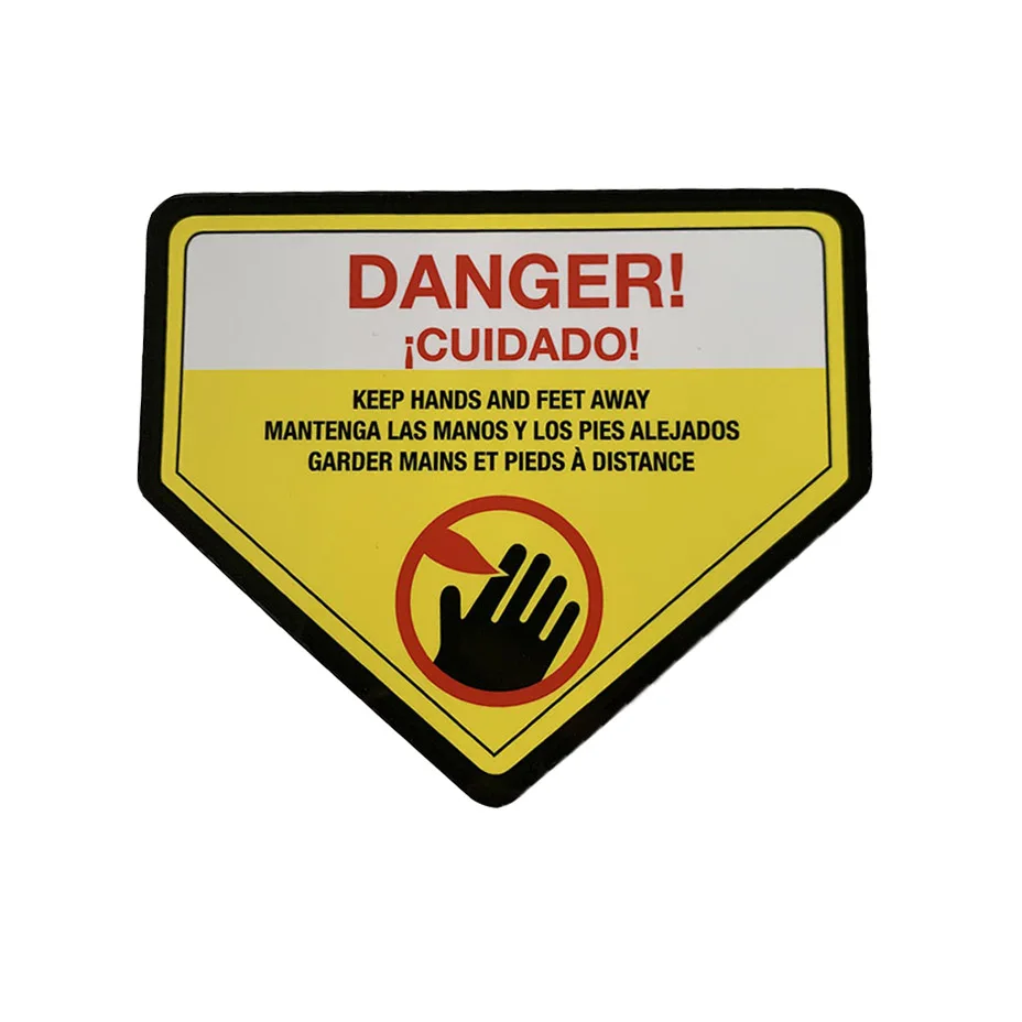 high Quality Custom Logo Waterproof Dangerous Sign Die Cut Vinyl Warning label warning sign sticker