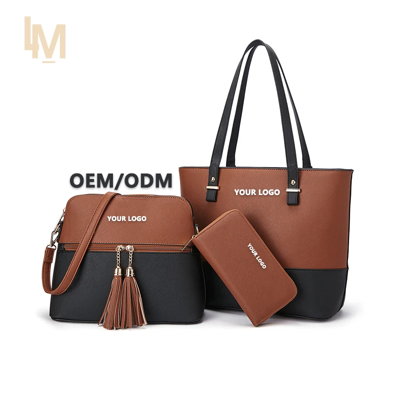 Custom Logo handbag Wholesale handbag sets 3 pieces lady hand bags HOT designer bags handbags women sets