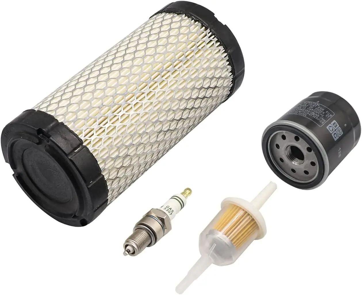 EZGO Tune Up Kit for 2008-Up RXV  4 Cycle Kawasaki Motor with Air Filter Fuel Filter Oil Filter Spark Plug,Engine Maintenance Ki