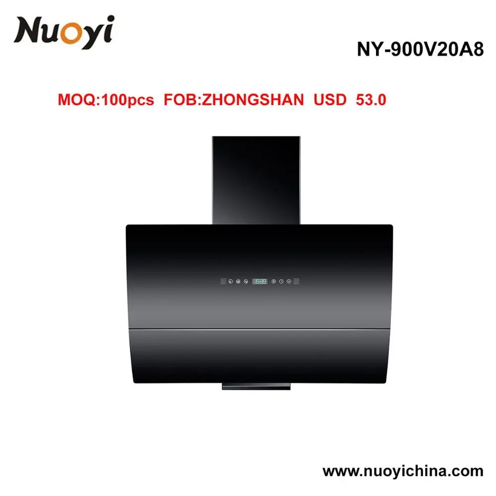 tempered glass /activated carbon filter stainless steel commercial kitchen hood decorative