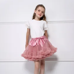 Top Quality wholesale boutique Pettiskirt Pink Fluffy Ballet Kids Baby Girls Tutu Tulle Mini Skirt With kids