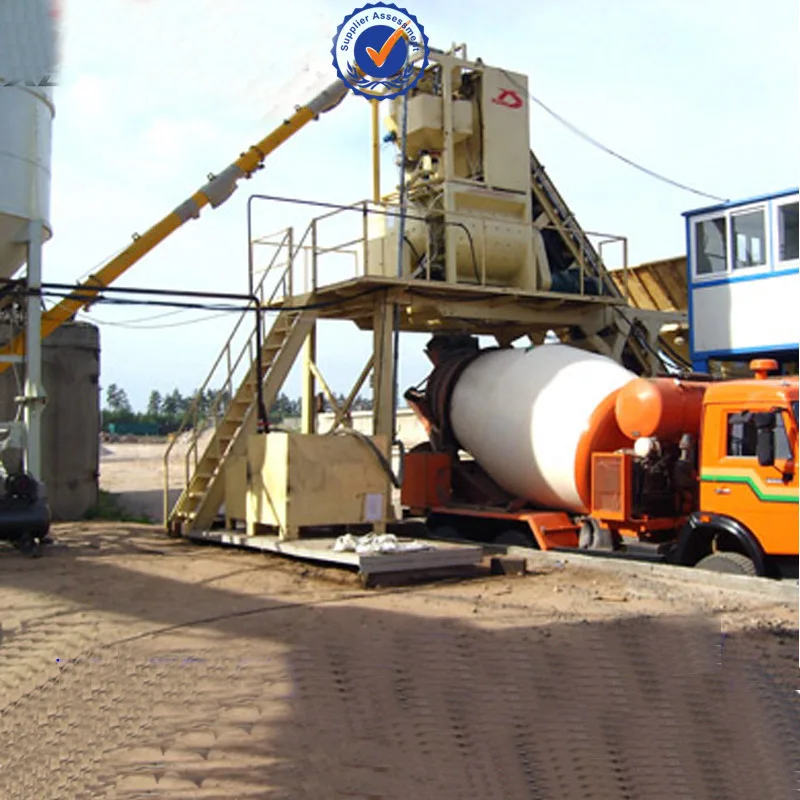 YHZS50 mini mobile concrete batching plant price for sale