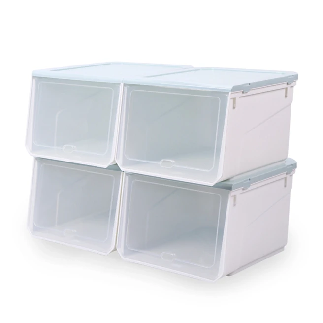 Plastic for High Heels Stackable Drawer Set 3 Push-Pull Organizer Shoe Box Storage