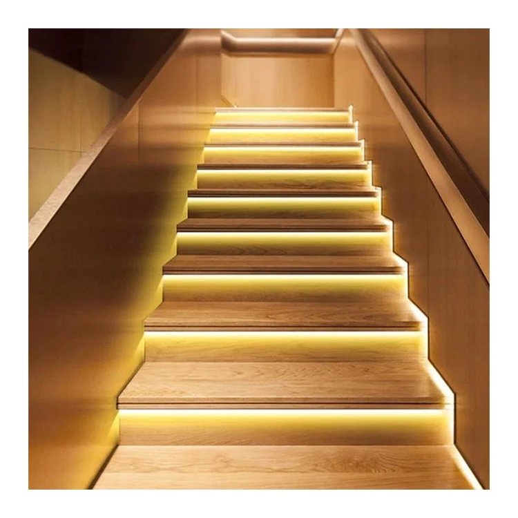 Chasing Flowing Water LED Staircase Step Light DC12V 24V Intelligent Induction Motion Sensor LED Cob Line Light