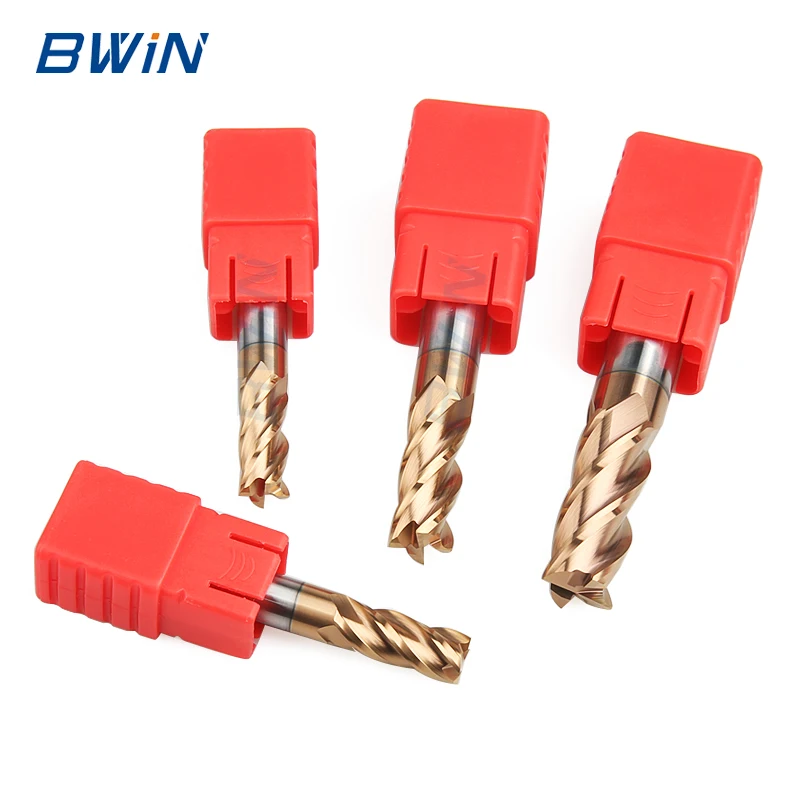 BWiN 4 mm 6mm 8mm HRC55 4flutes metal HRC Carbide end mill cutter CNC end milling cutters