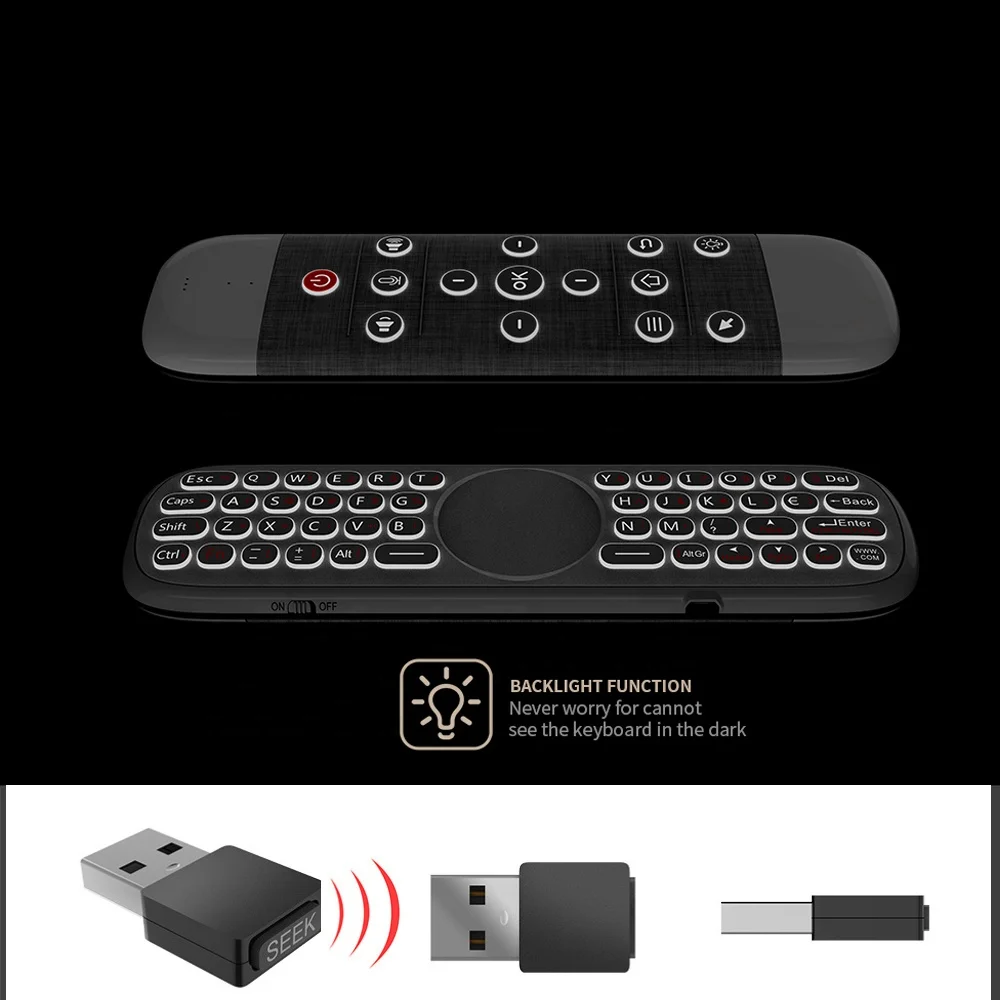 new arrival 2.4g wireless Air mouse keyboard with touchpad with IR learning and Voice function Backlight Keyboard