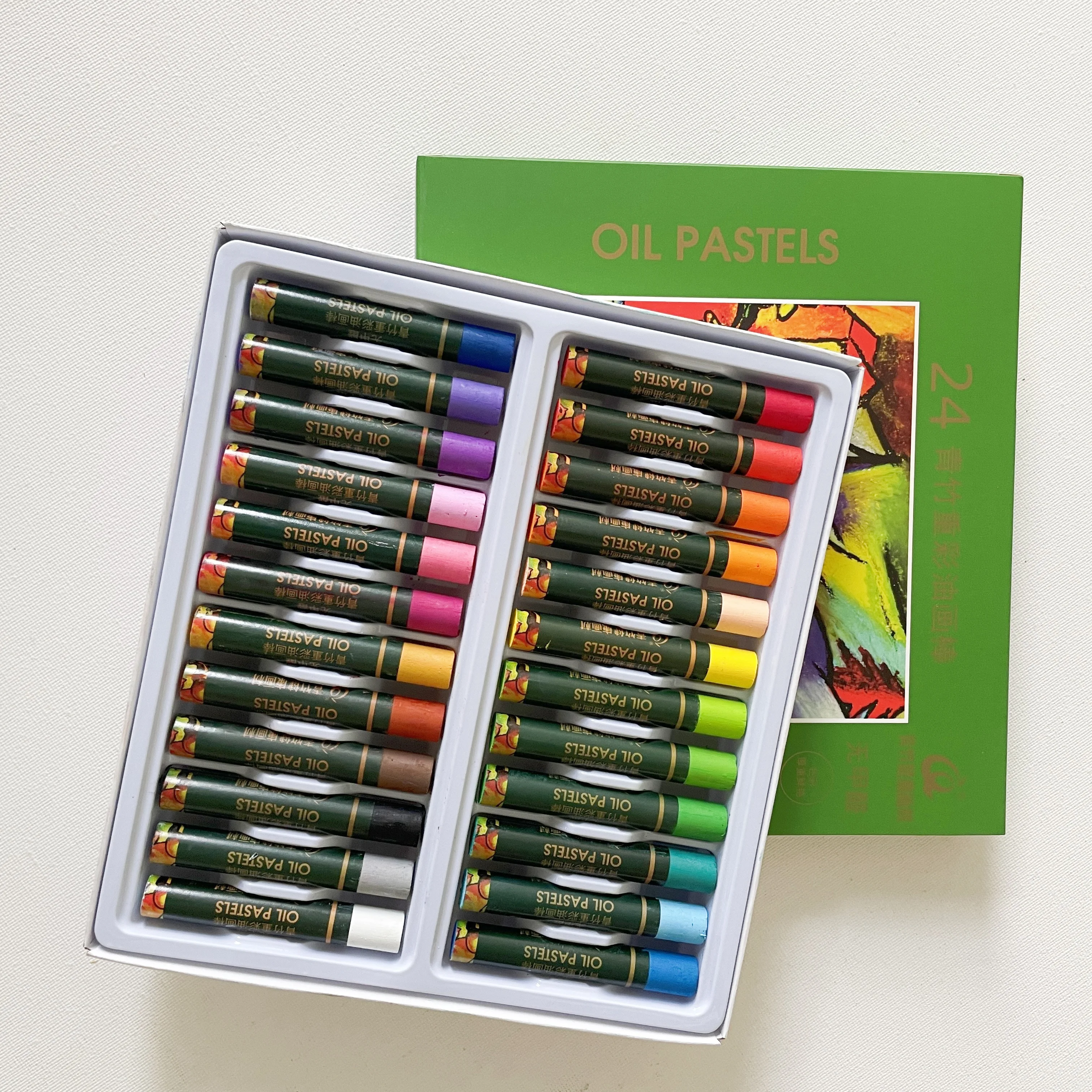 High Quality OEM Rich Pigments Washable 12 24 Colors Oil Pastel Crayon For Child Artist Kids DIY