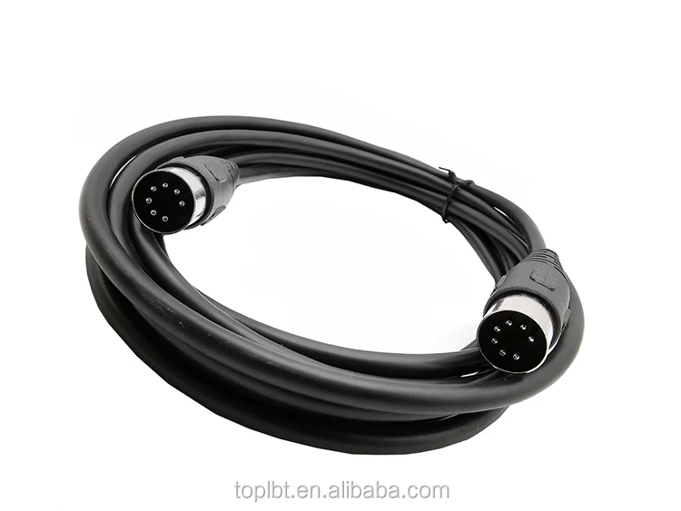 7 Pin Din Midi Cable 7 Pin Mini Din Male to Male Cable Computer Foot Switch to Amp/synth/rocktron/fender/fractal Copper LBT