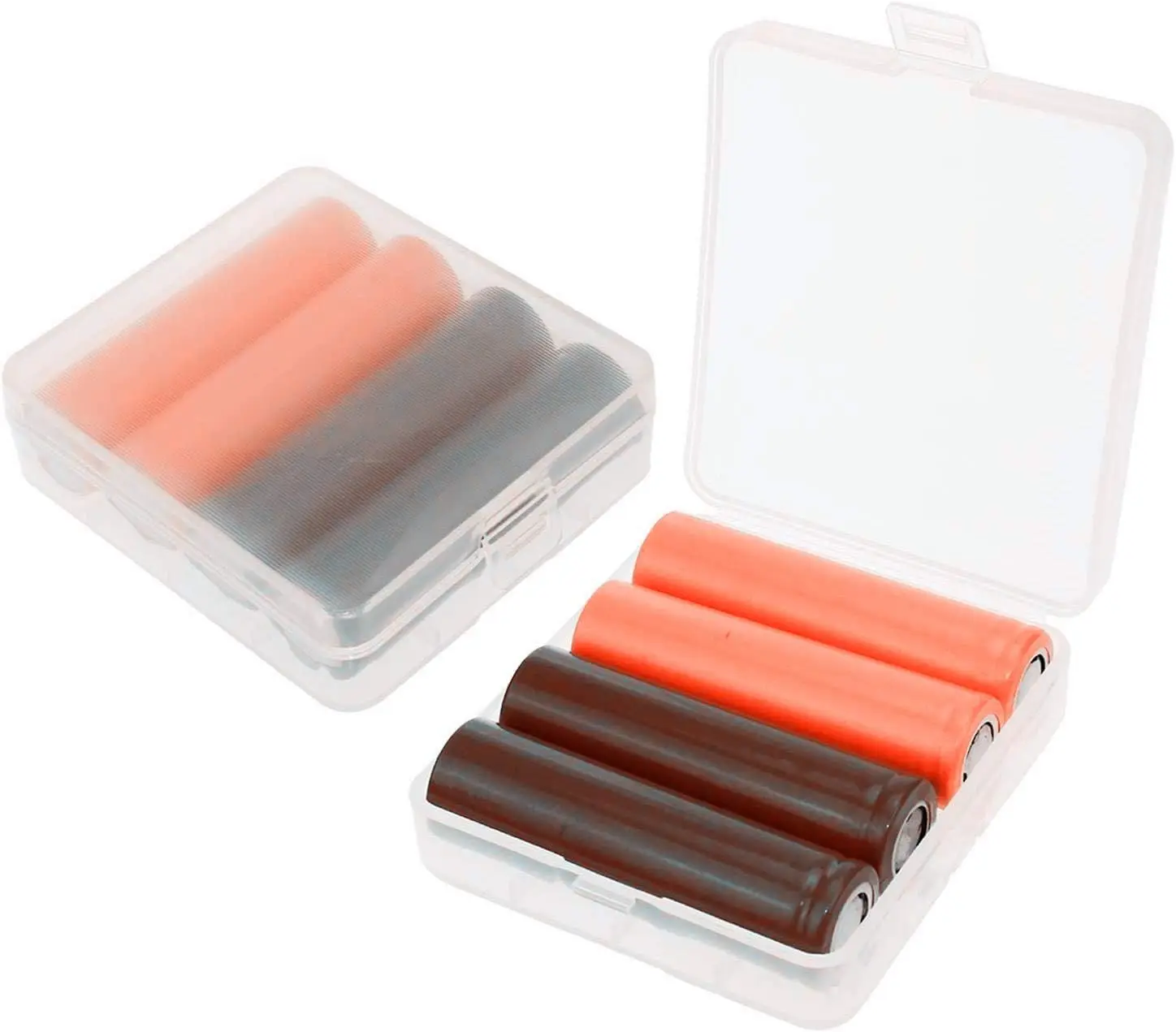 Pack of 4 18650 AA Plastic Battery Box Transport Box Storage Box for Batteries