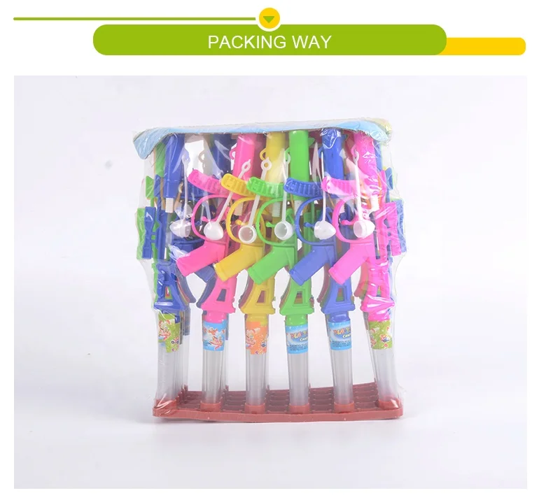 shooting game plastic mini rubber band missile toy candy gun for kids