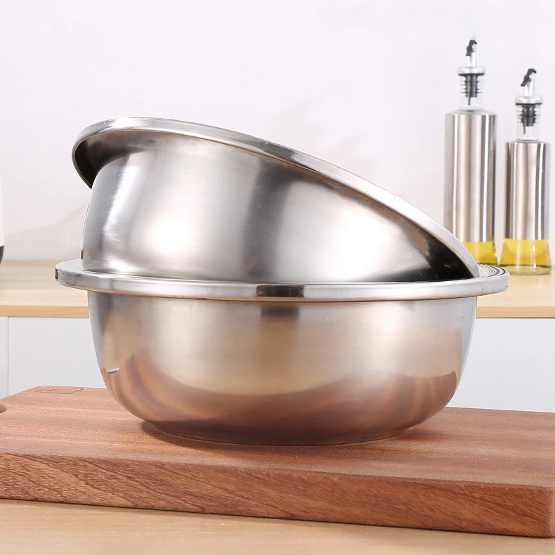 FTS basin Food Grade Hot selling Wholesale Stainless Steel catering Kitchen supplies stackable Mixing Bowl
