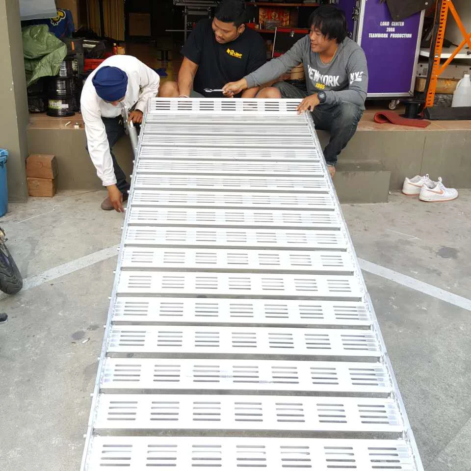 Mobile Portable Aluminum Folding Unloading Stairs High Load Bearing Good Quality