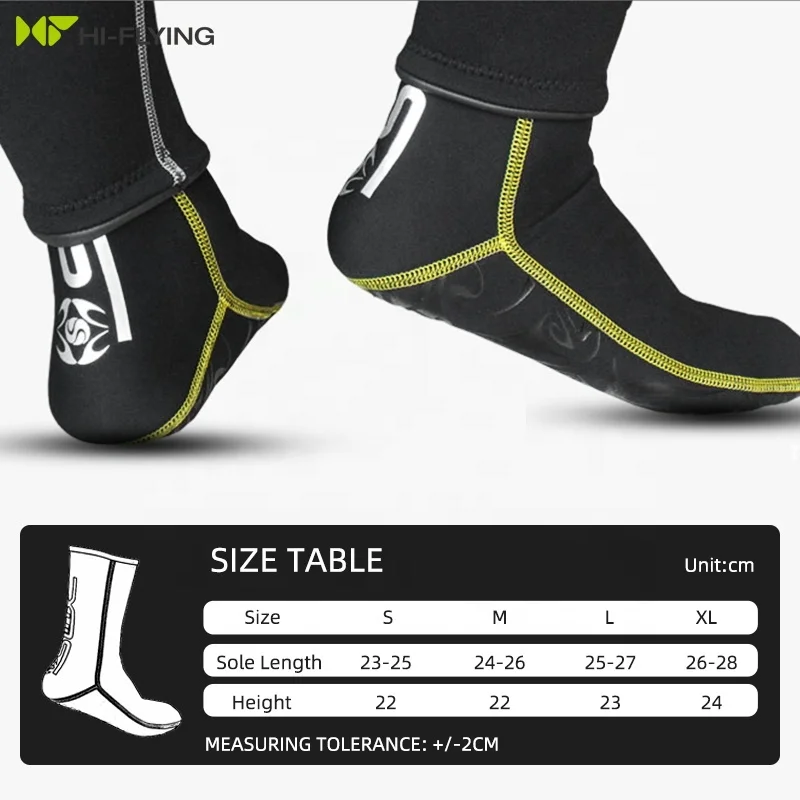 Water sports equipment swimming 3mm neoprene diving socks wetsuit socks flexible diving socks