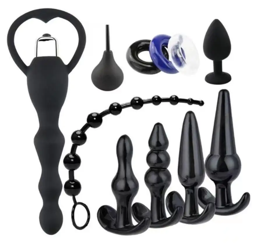 New Arrival Sex Restraints Adult Kit BDSM Tool 11pcs set kit Anal Plug Bondage Set With Sex Toys