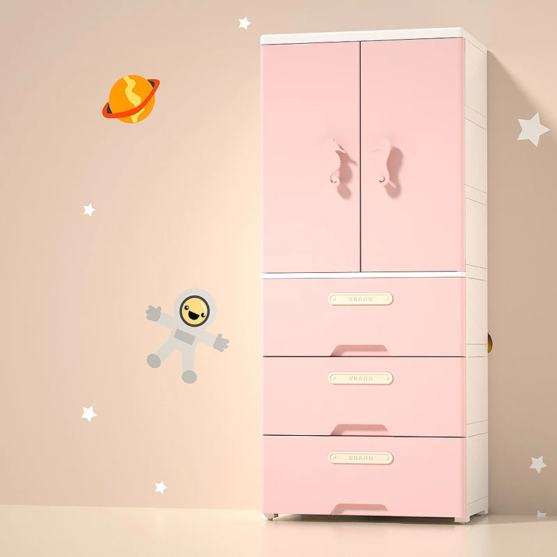 2022 New design children plastic  kid clothes Drawers Organizer Furniture Closet Cabinets