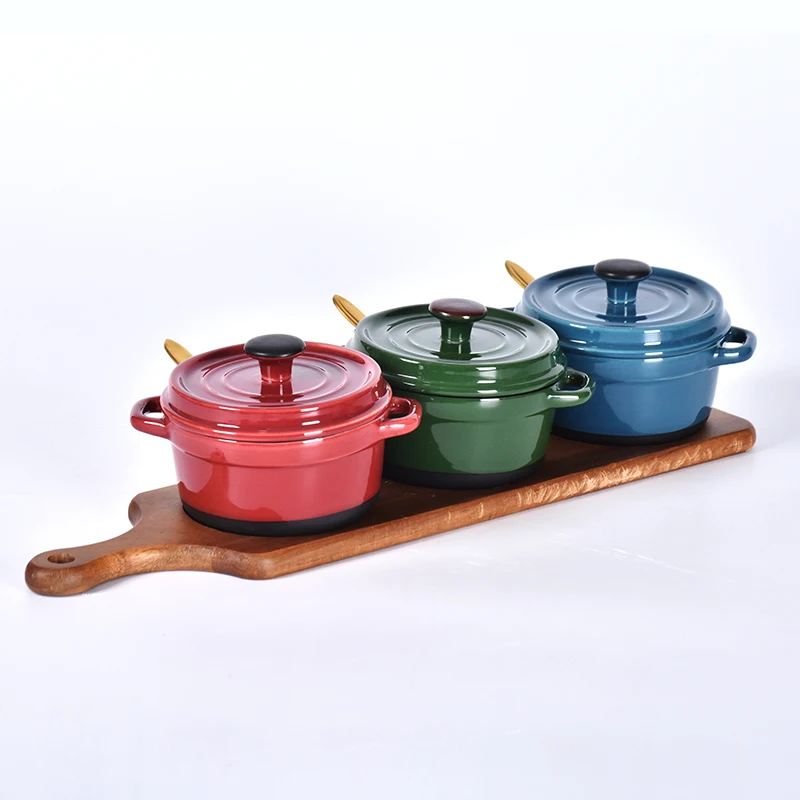 Wholesale Factory wholesale spice bowl set Salt Crock Ceramic Seasoning Pot