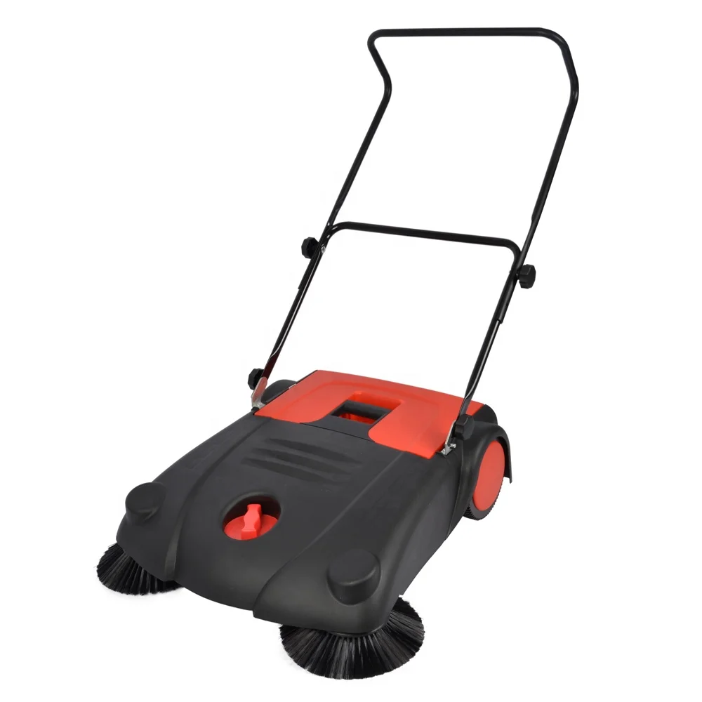 VERTAK Professional Manual Floor Sweeper Durable Outdoor Walk-Behind Cleaner with Brush for Efficient Floor Sweeping