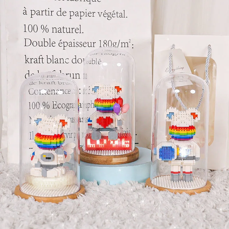 hand do mini particle micro drill aerospace toys Astronaut building blocks pieced space