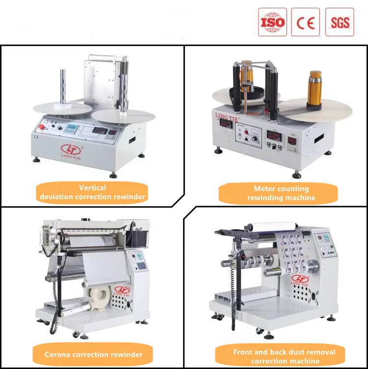 2022 Factory Price Automatic Label Rewinding Machine Roll Label Unwinding Machine Roll to Roll Rewinding Set