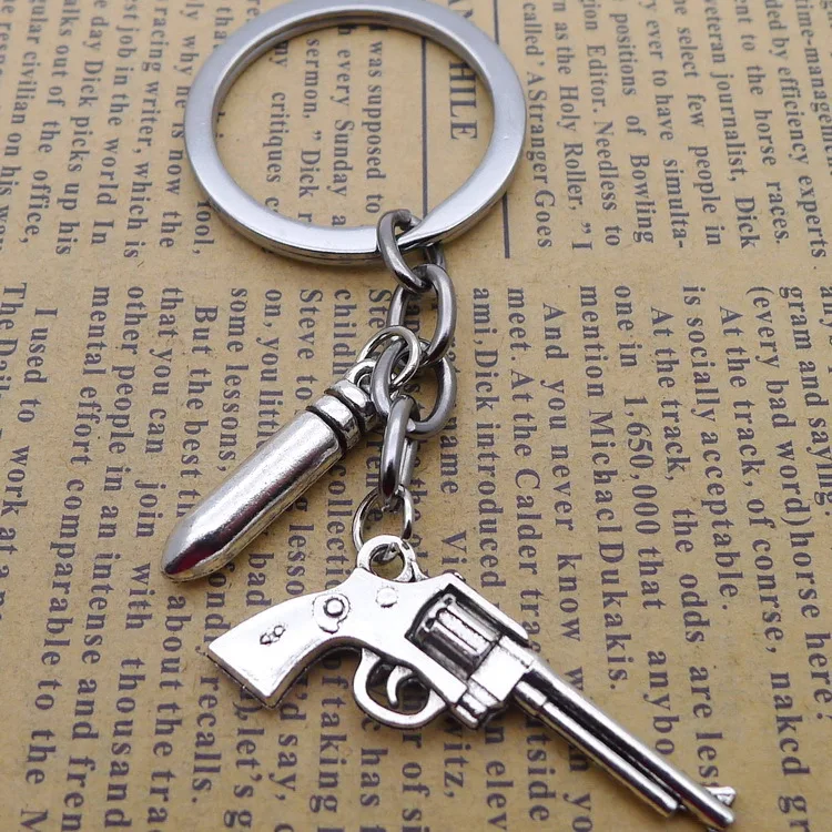 Брелки с подвеской в виде пистолета для мужчин, популярный брелок с металлической винтовкой Counter Strike AK47, снайперская винтовка, ювелирные изделия в подарок