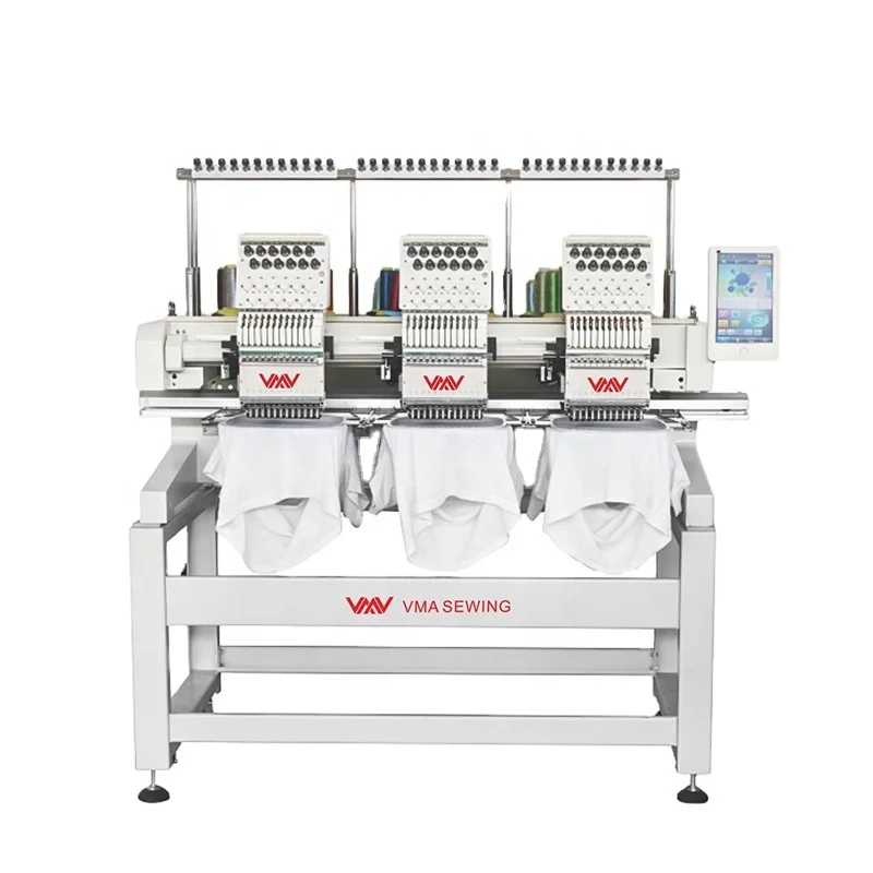 VMA cheap hat embroidery printing machine with T-shirt embroidery device 1000rpm