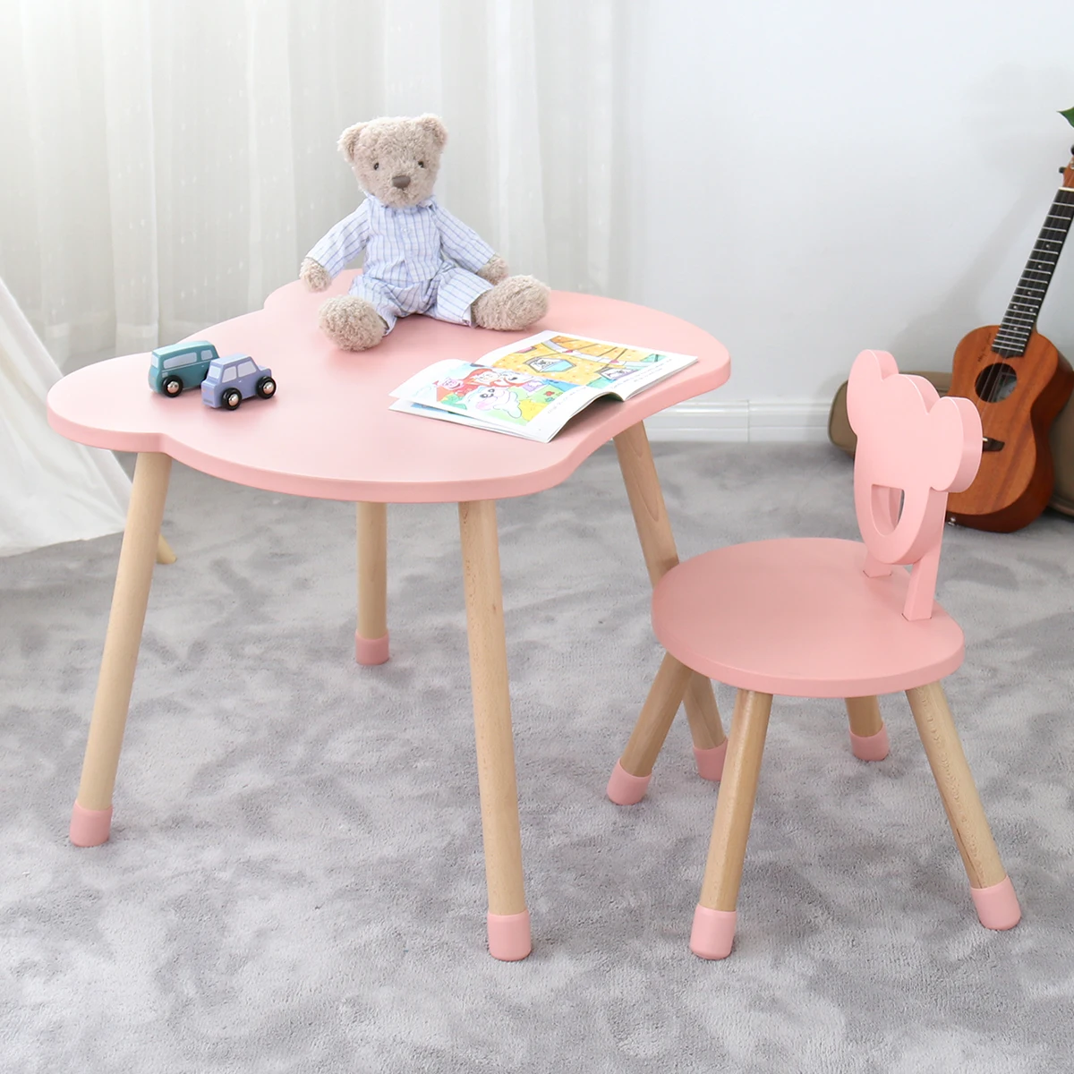 Детская мебель для спальни в скандинавском стиле экологически чистые детские учебные столы деревянный детский стол и стулья набор для мероприятий
