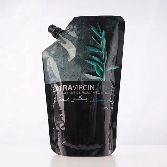 HQ PACK Custom Logo Mayonnaise Sauce Reusable Stand Up Food Packaging Spout Pouch Bag