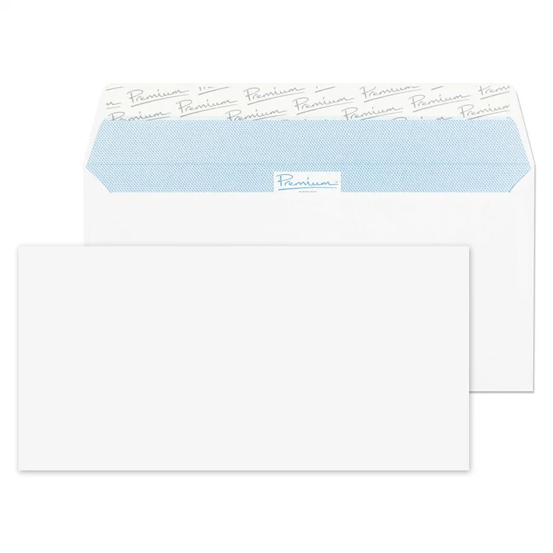 Custom Envlope dl size,  110 x 220MM 120 GSM Recycled Self Seal  Wallet Envelopes DL Printed