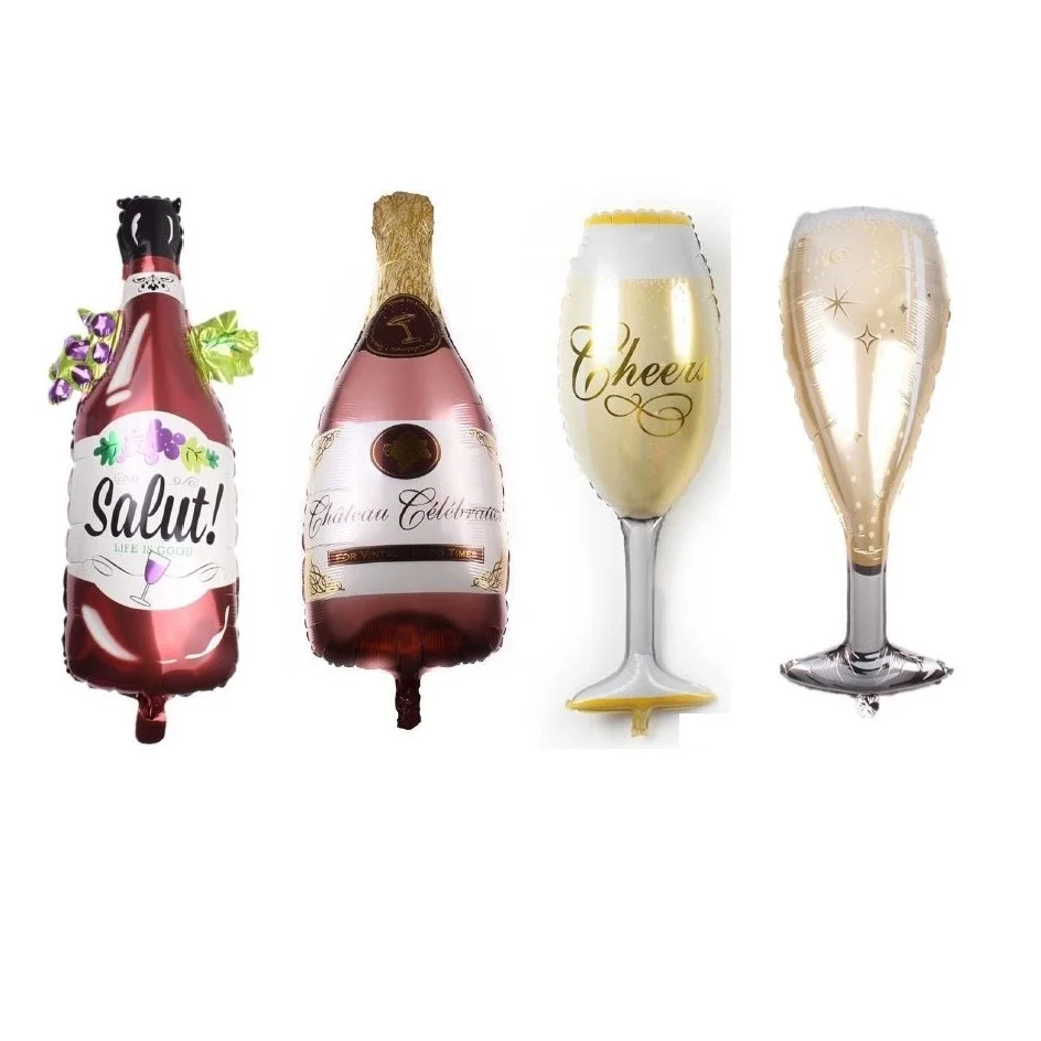 
Large Size wine Whiskey Bottle foil Balloon 30 years old Happy Birthday Party Decor Aged To Perfection holiday Theme supplies 