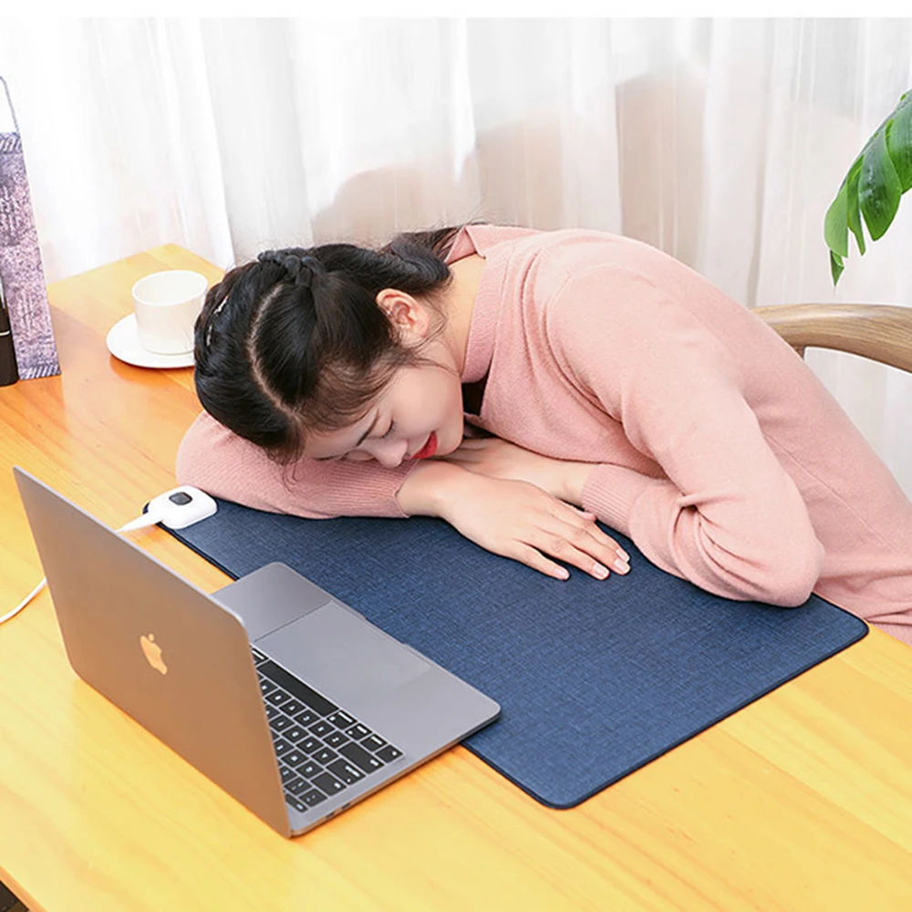 Multifunctional Winter Heated Desk Home Office Desk Mat Heating Mouse Pad