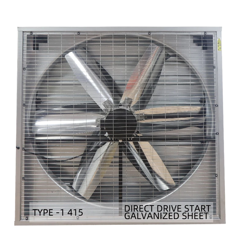 Greenhouse Ventilation Low Noise Fans Galvanized Steel Feed Industrial Exhaust Axial Fan