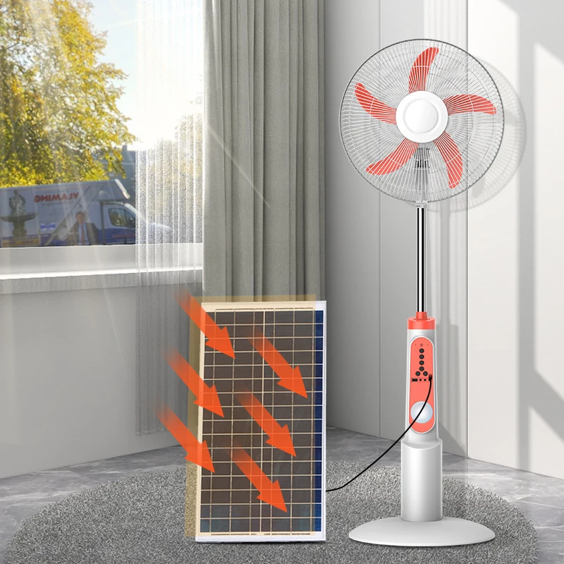 Wholesale Outdoor 16 Inch Remote Control  Ac Dc Rechargeable Fan Floor Standing Solar Powered Electric Fan
