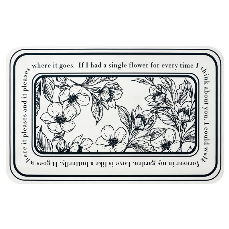 Custom cheap Soft non-slip quick dry diatomite diatom mud floor mat bathroom rug door mats for kitchen toilet