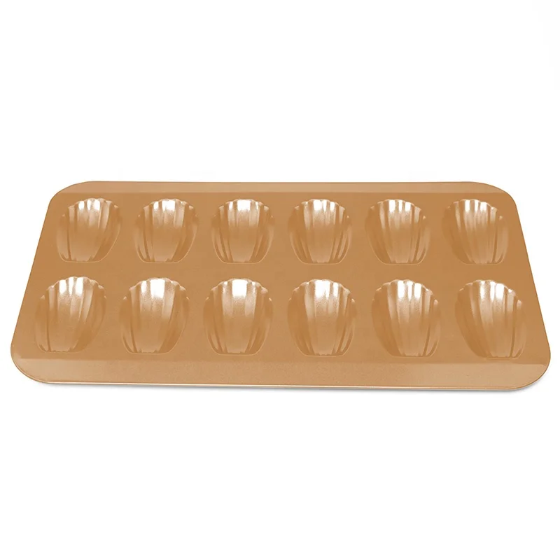 Nonstick Carbon Steel 12 Cup Shell Shape Cake Mold cake Baking trays