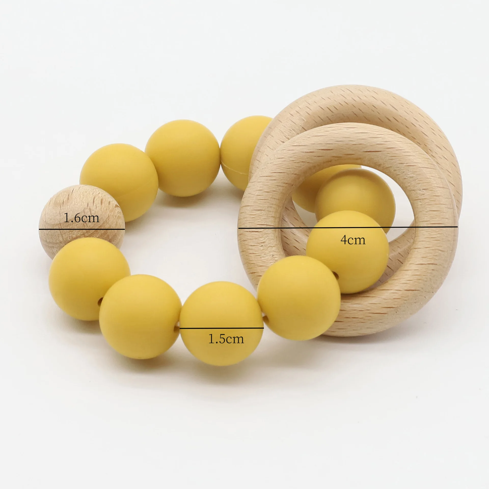 Baby Teething Toys Silicone Teethers for Babies 0-6 Months wood Chew Toys Baby Hand Teethers for Soothing Pain Cute Safe Desi