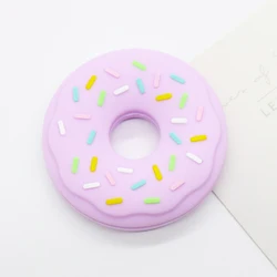 Пищевой новый силиконовый детская пустышка на цепочке с прищепкой, Прорезыватель для зубов кисточки подвесные игрушки BPA бесплатно пользовательские пончик силиконовый Прорезыватель для зубов