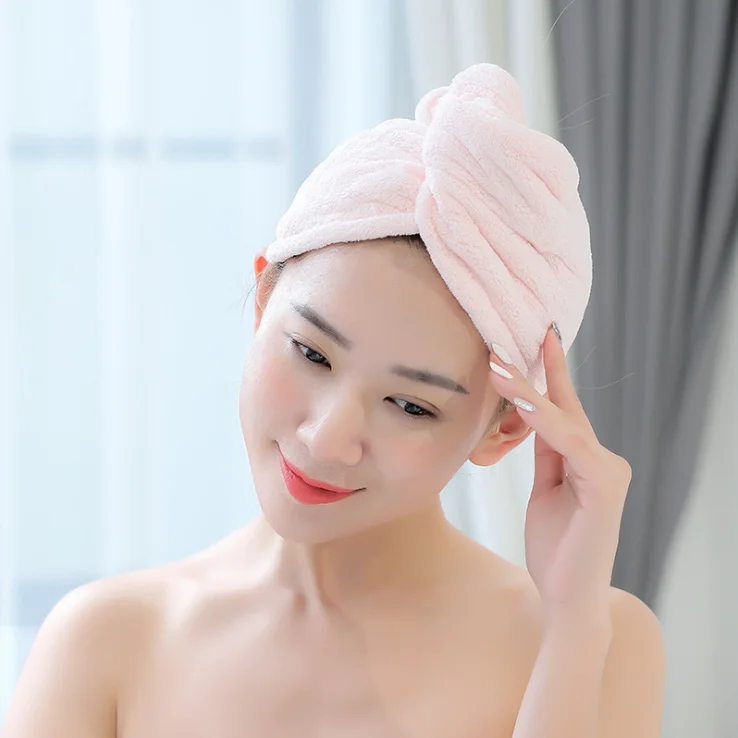 Wholesale Custom Quick Drying Homeuse Microfiber Hair Turban Wrap Towel For Women Girls