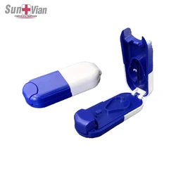 Пластиковый контейнер для хранения таблеток с лезвием из нержавеющей стали