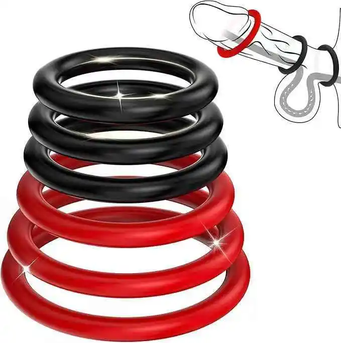Silicone Penis Ring Ejaculation Delay Cock Rings Dick Erection Cock ring Male Chastity Adult Sex Toys For Men Lock Sperm Trainer