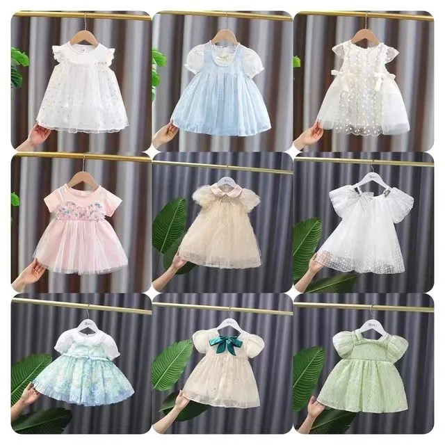 Two Piece Set Red Pink Infant Bubble Sleeves Baby Girls Dresses With Shoulder Bag Birthday Dress For 1 Year Baby Girl